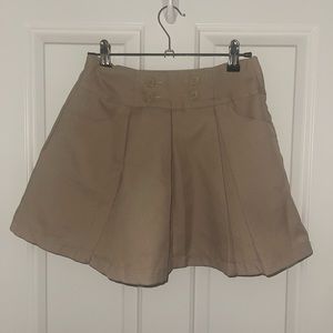 Khaki school girl skirt
